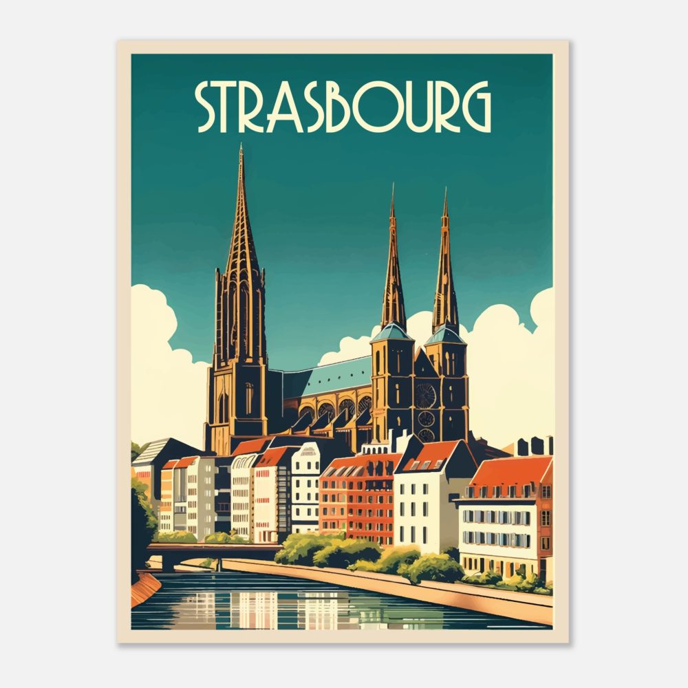 Affiche artistique de Strasbourg