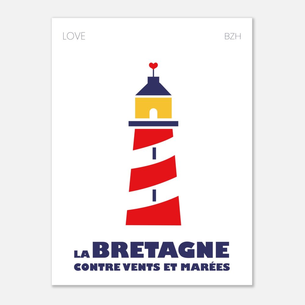 Affiche "La Bretagne Contre Vents et Marées"