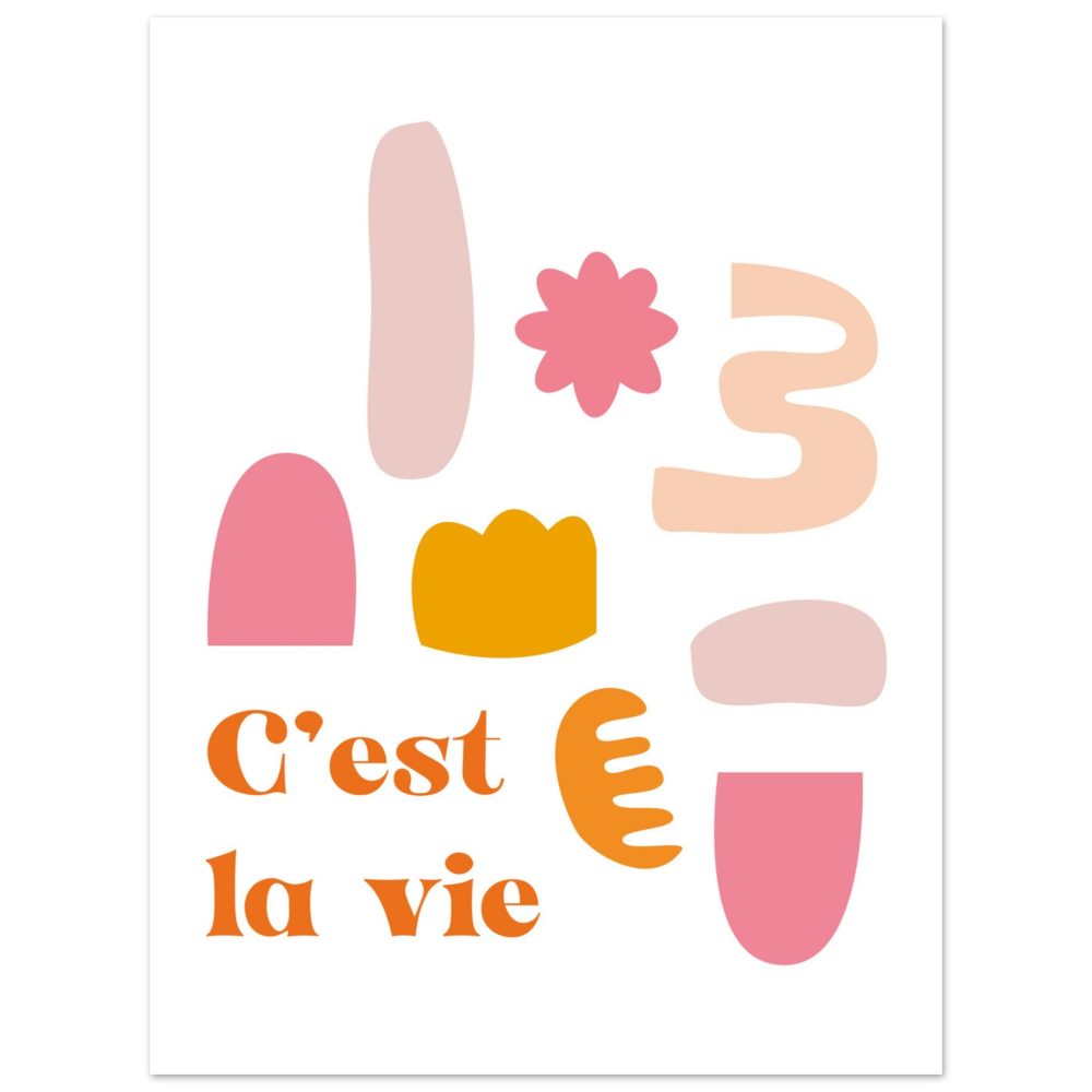 Affiche Abstraite "C'est la Vie"