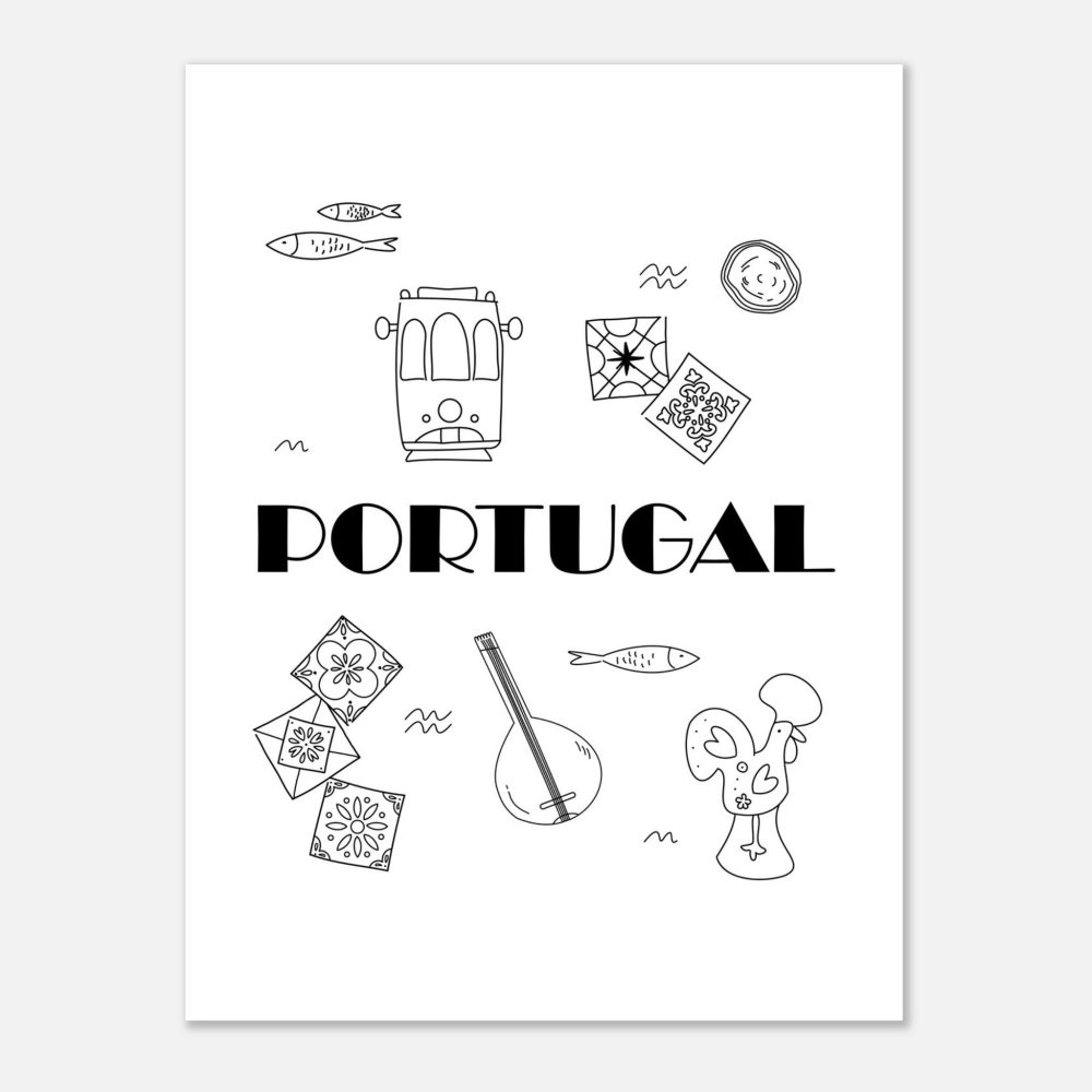 Portugal en Icônes : Affiche Illustrée