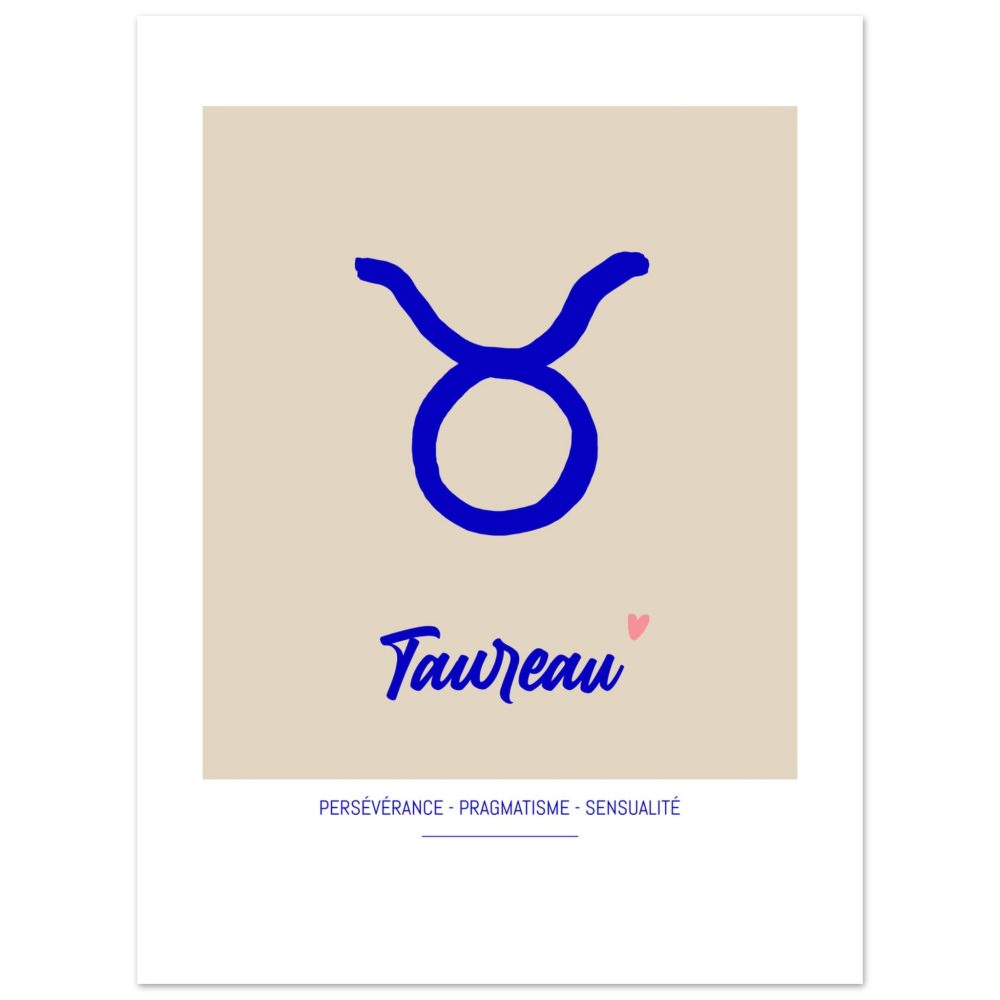 Affiche signe astro Taureau