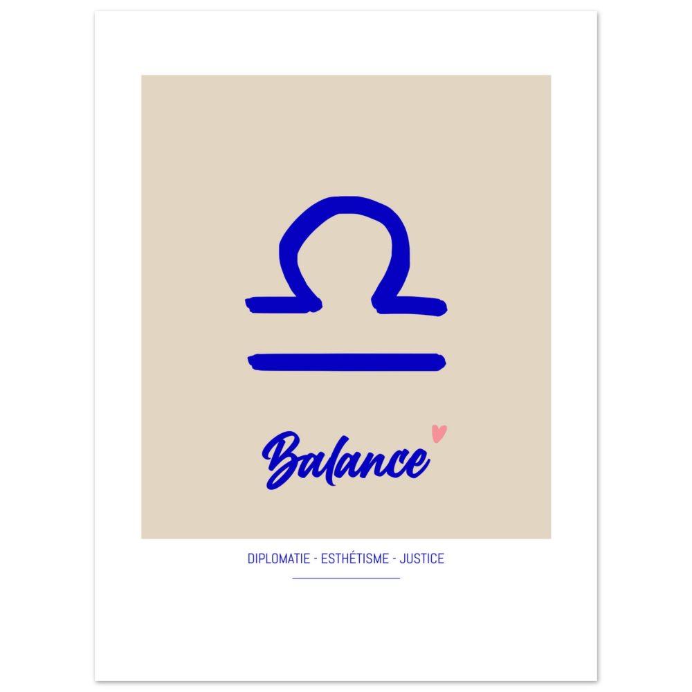 Affiche signe astro Balance