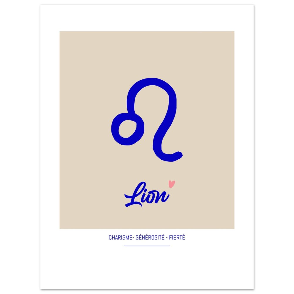 Affiche signe astro Lion