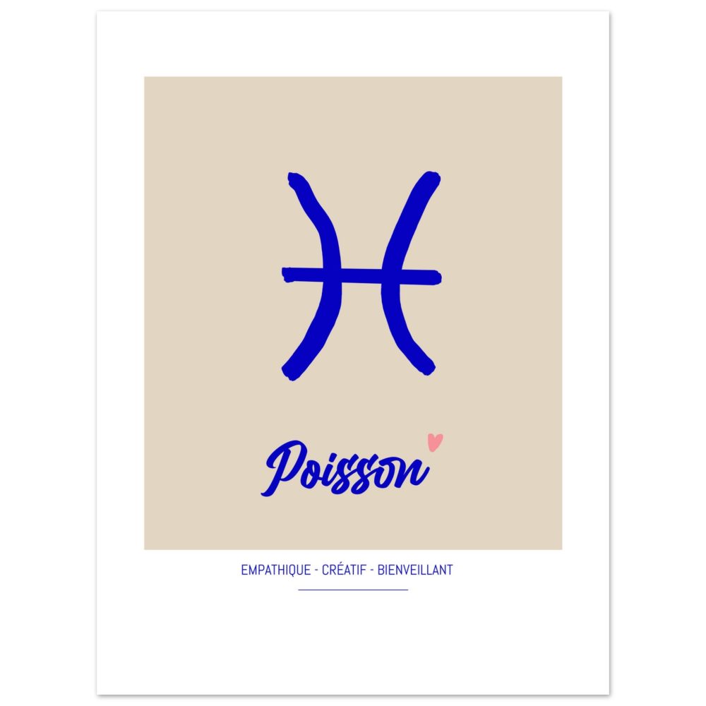 Affiche signe astro Poisson