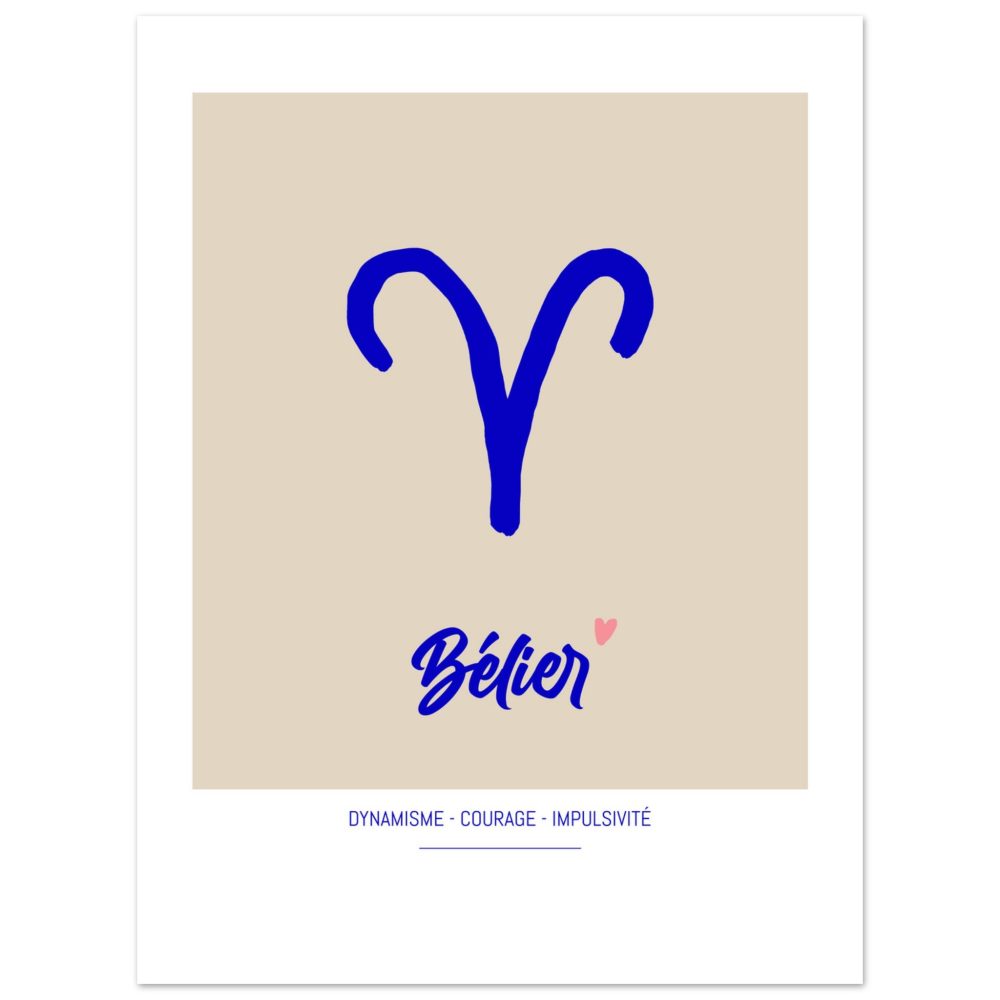 Affiche signe astro Bélier