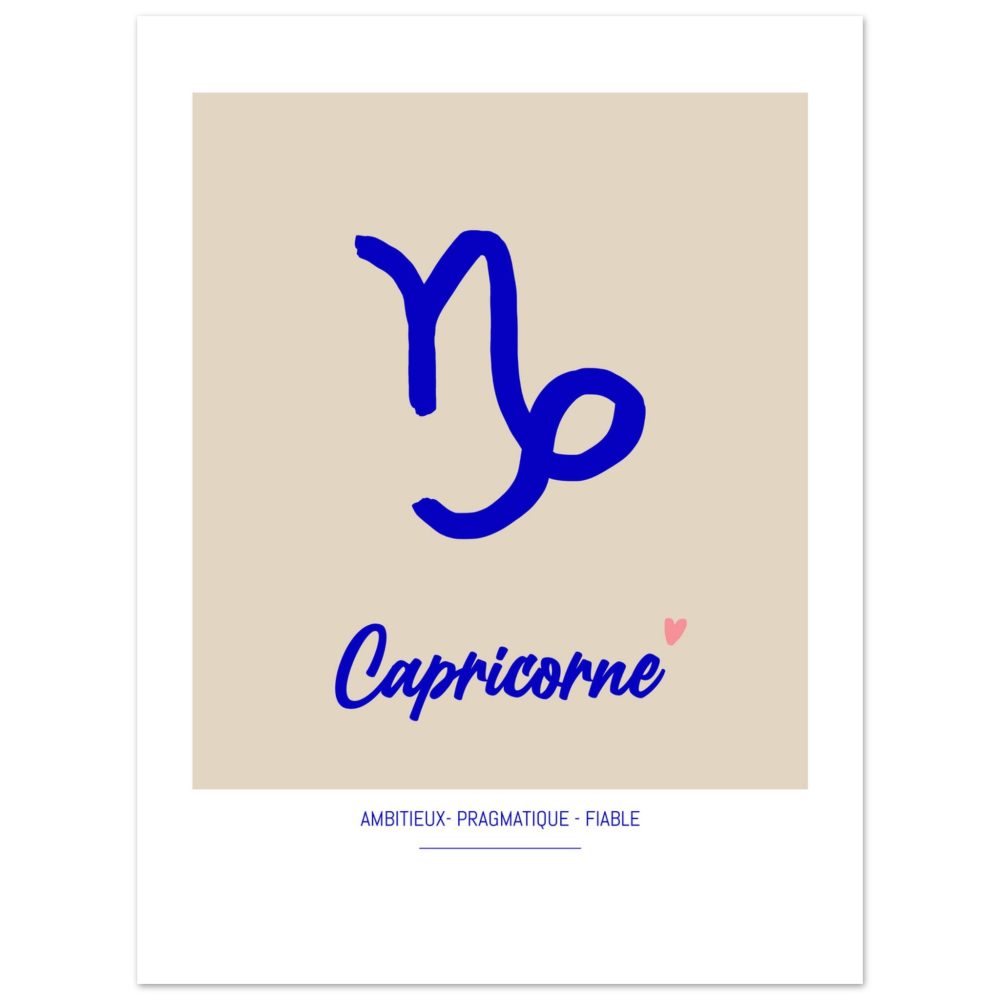 Affiche signe astro Capricorne