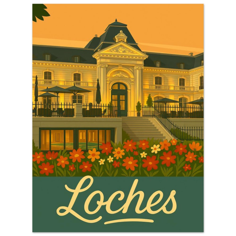 Affiche Loches – Hôtel & Jardin du Palais de Justice