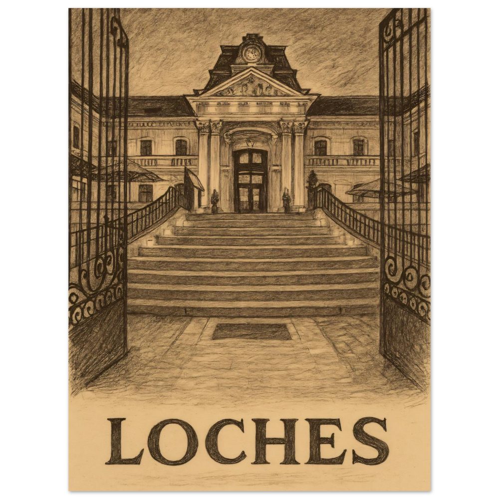 Affiche Vintage Loches – Le Tribunal